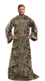 Realtree - Edge Star Wars: The Mandalorian; Comfy Mando Adult Silk Touch Comfy Throw Blanket with Sleeves; 48" x 71"
