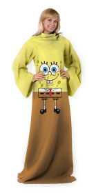 Spongebob-Being Bob Star Wars: The Mandalorian; Comfy Mando Adult Silk Touch Comfy Throw Blanket with Sleeves; 48" x 71"