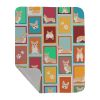 Lots of Fawn Pembroke Corgi Quilted Blanket 50x60 Artwork Pattern Quilted Throw Blanket for Bed, Couch, Sofa, Soft and Lightweight