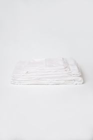 Omne Sleep 4-Piece White Microplush and Bamboo Flex Head King Hypoallergenic Sheet Set