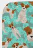 Red and White Jack Russell Terrier Quilted Blanket 50x60 Artwork Pattern Quilted Throw Blanket for Bed, Couch, Sofa, Soft and Lightweight