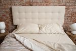 Omne Sleep 4-Piece Cream Microplush and Bamboo Flex Head Queen Hypoallergenic Sheet Set