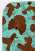 Chocolate Standard Poodle Quilted Blanket 50x60 Artwork Pattern Quilted Throw Blanket for Bed, Couch, Sofa, Soft and Lightweight