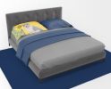 Summer Sunflowers Blue and White Pit Bull Terrier Standard Pillowcase Lightweight Super Soft Easy Care Decorative Artwork Pillowcase, Standard